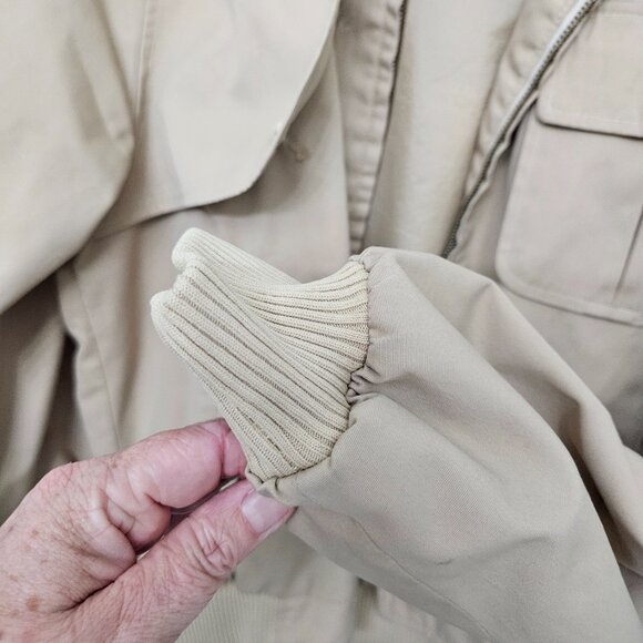 Robert Lewis Lined Vented Jacket Beige Zip Front Long Sleeve Men - Picture 7 of 10